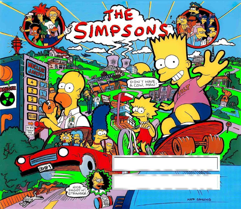 Translite The Simpsons - Custom Pinball